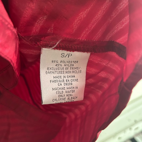 Cleo Crimson Ruby Red Button-Up Blouse Small - Picture 12 of 16